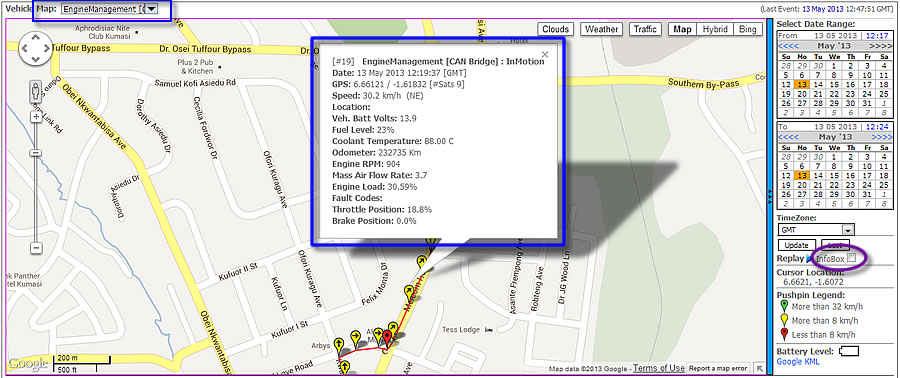 supratrack Detailed Vehicle Map