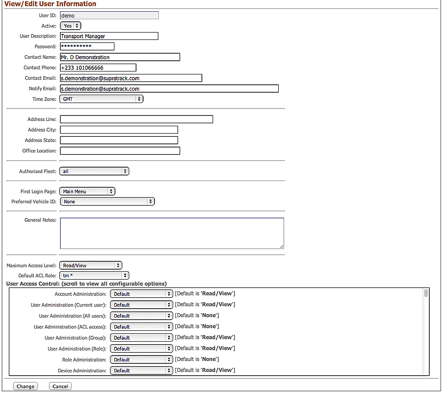 supratrack editing user account info